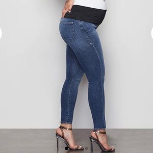 Good American Good Legs Good Mama Full Belly Maternity Jeans Size 30/10